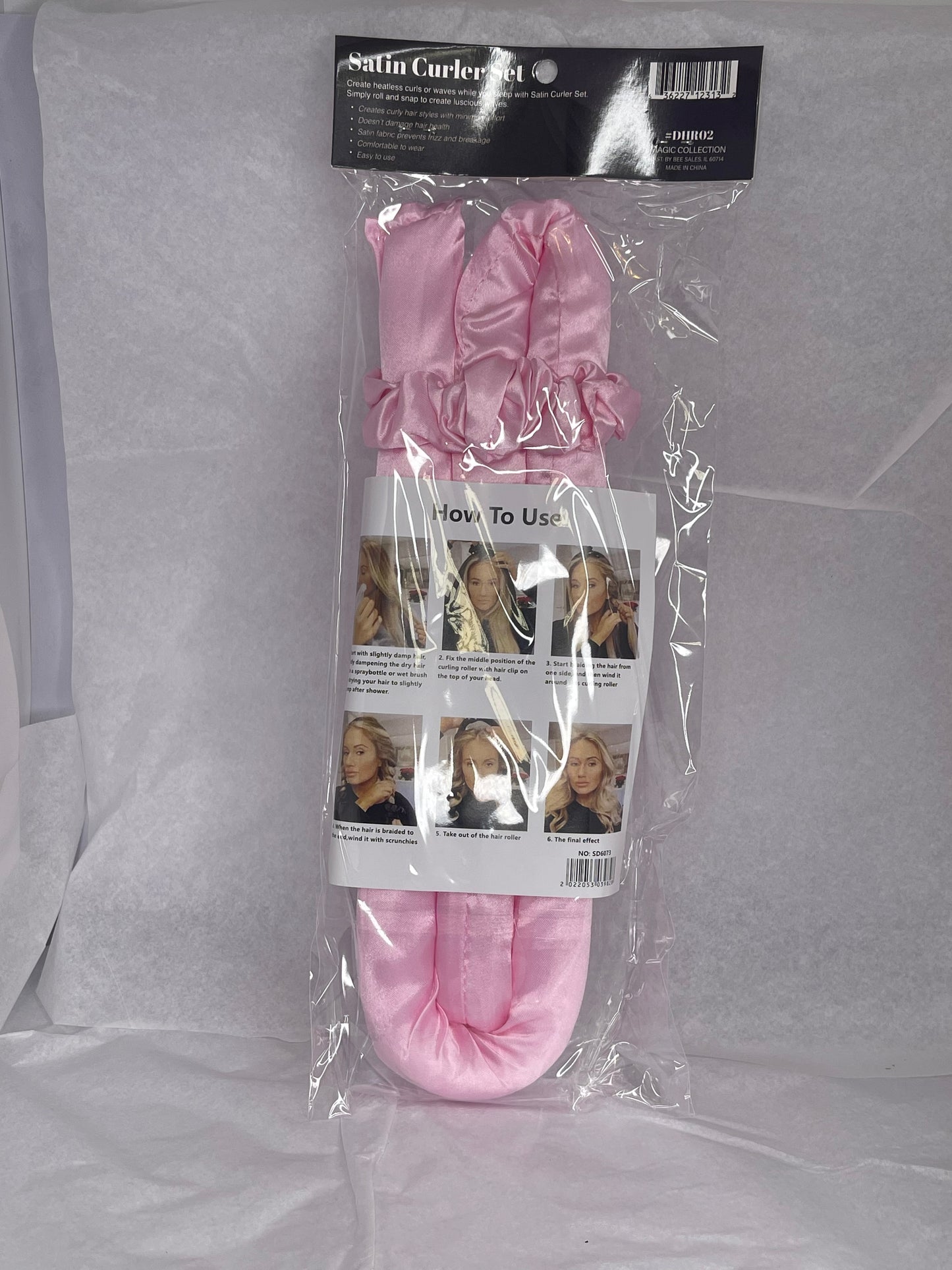 Pink Satin Curler Set